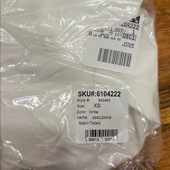 NWT White Linen Button Down French Collar Shirt - Picture 6 of 9